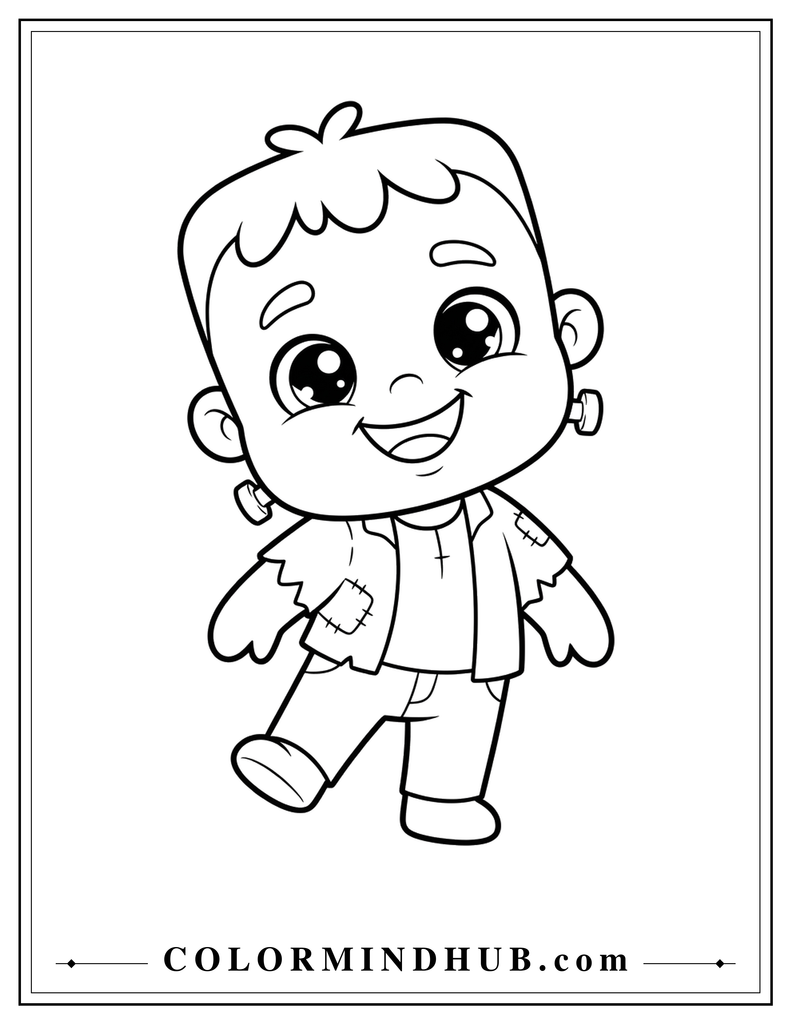 featuring a friendly Frankenstein character